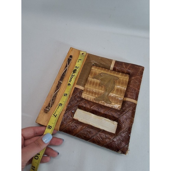 Banana Leaf Photo Handmade Album Dolphin Tiki Flip-Flops Island Vintage - Picture 6 of 6